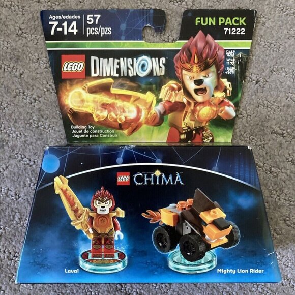 New LEGO Dimensions CHIMA 71222 Laval + Mighty Lion Rider Fun Pack. - Picture 1 of 3